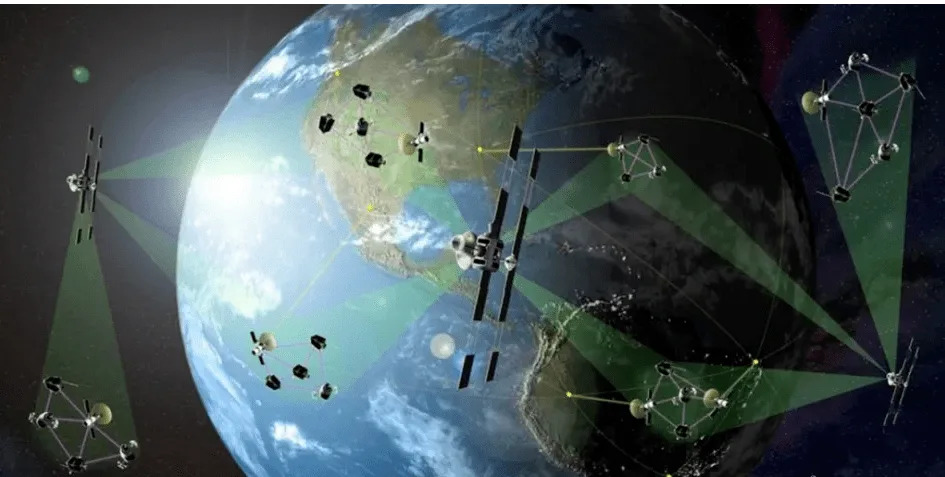 為確保日本遠程導彈擁有精確「反擊能力」，傳計畫在近地軌道部署50顆小型衛星組成「偵察衛星集群」。&nbsp;&nbsp;&nbsp;圖：翻攝陸網/搜狐(示意圖)