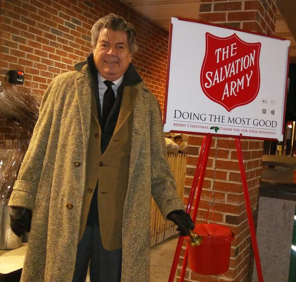 Long-time Salvation Army Advisory Council member Rick McGowan who frequently staffs a kettle at his local market.