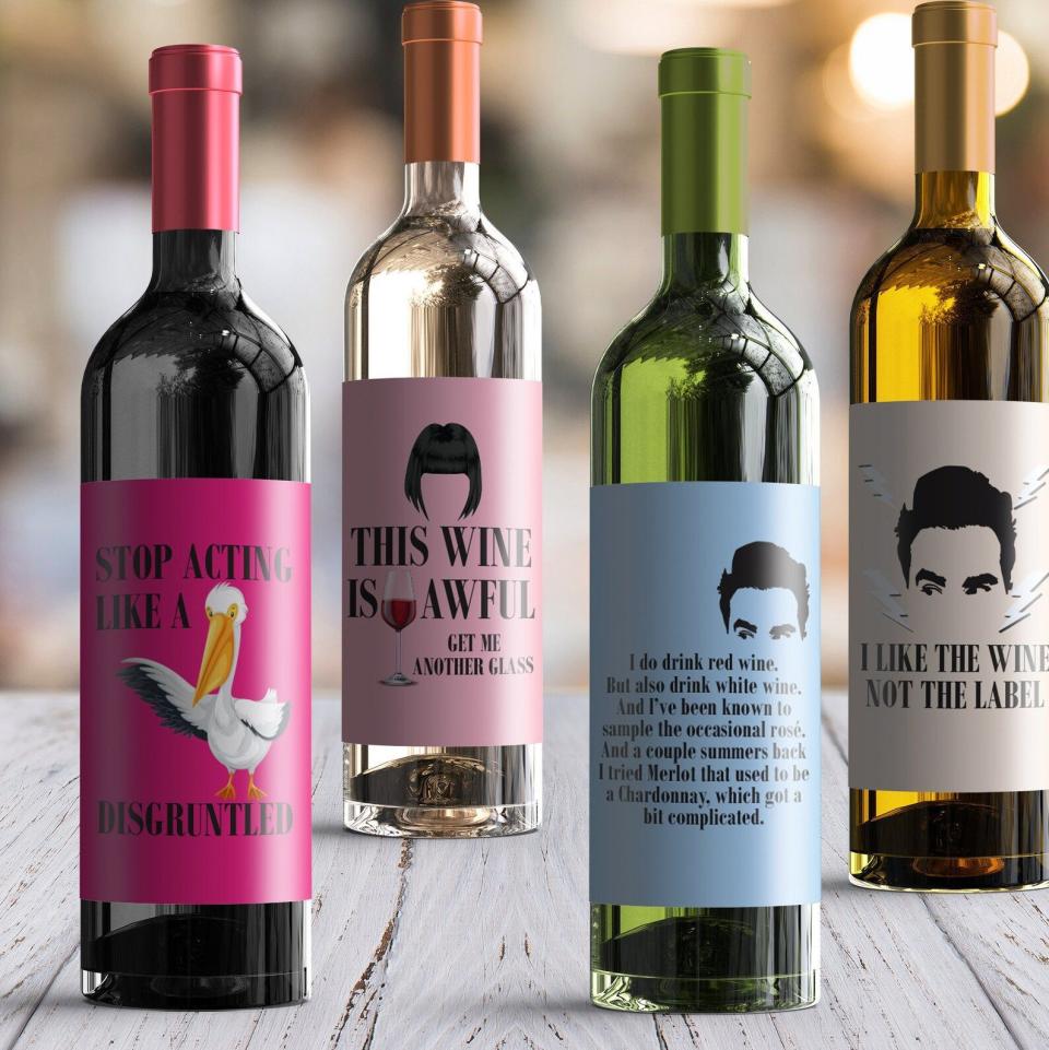 Schitt's Creek Party Wine Labels