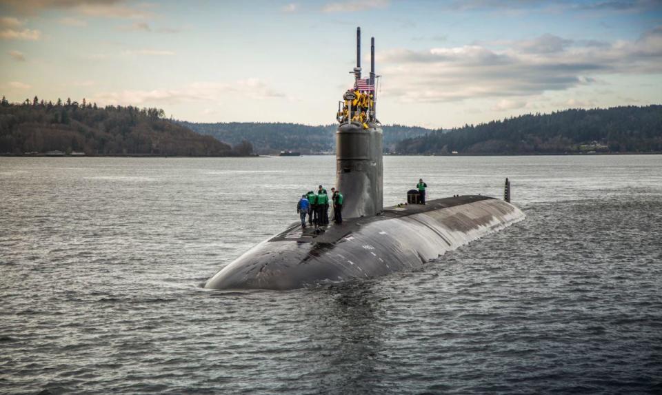 The U.S. Navy Seawolf-class fast-attack submarine USS Connecticut (SSN 22) is seen in an undated file photo provided by the U.S. Navy. / Credit: U.S. Navy/Thiep Van Nguyen II