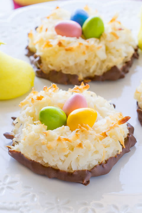 Coconut Macaroon Easter Nests