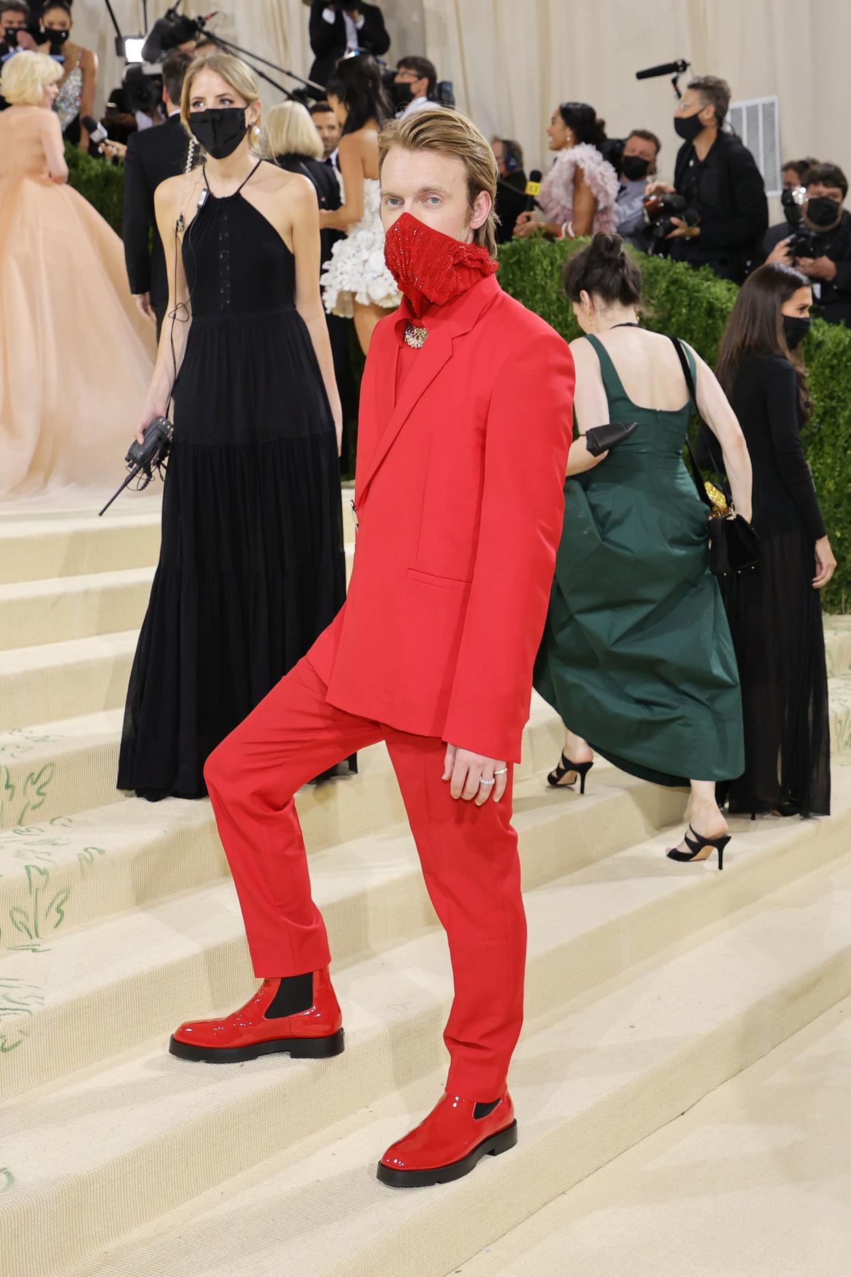 Finneas attends The 2021 Met Gala Celebrating In America: A Lexicon Of Fashion at Metropolitan Museum of Art on Sept. 13, 2021 in New York.