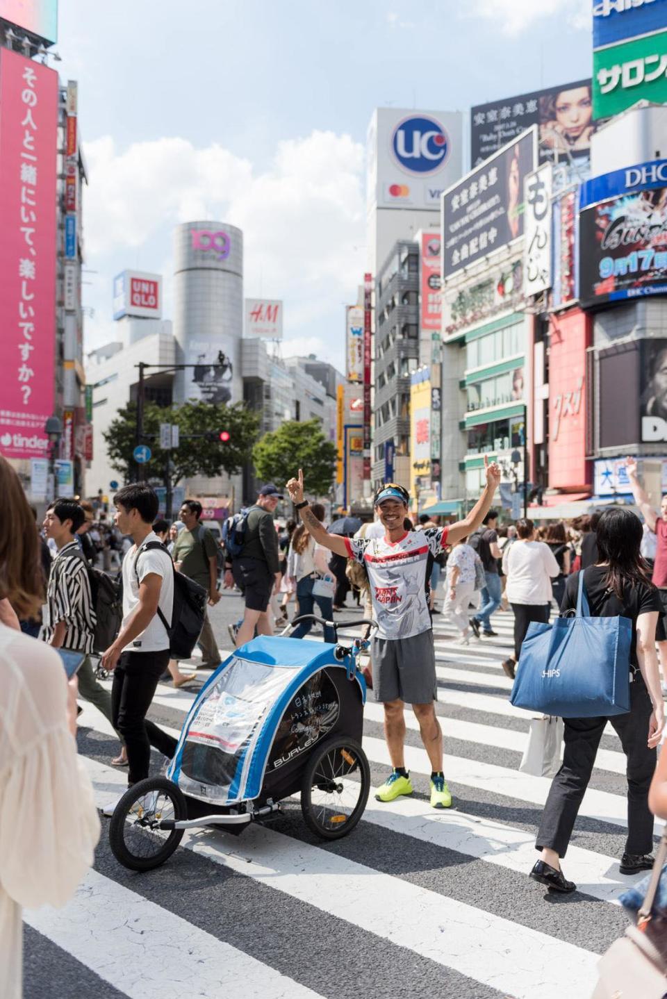 橋sir於2019年用了73日征服日本3500公里之旅。（受訪者提供）