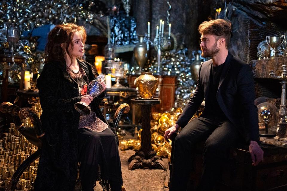 Helena Bonham Carter and Daniel Radcliffe in HBO’s Harry Potter reunion special (Nick Wall / HBO Max)