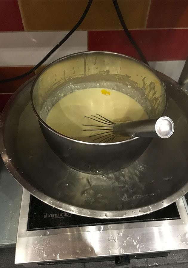 The mix is then melted together. Photo: Yahoo7 Be