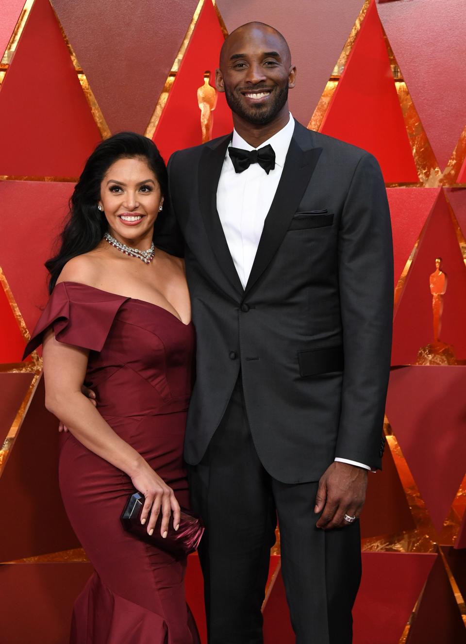 Kobe Bryant and Vanessa Laine Bryant arrive for the 90th Annual Academy Awards in Hollywood on March 4, 2018.