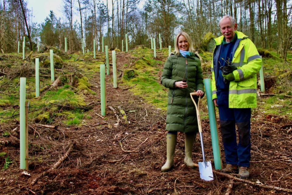 York Press: Lucy Pittaway with Swinton Estate head forester Brian Lofthouse