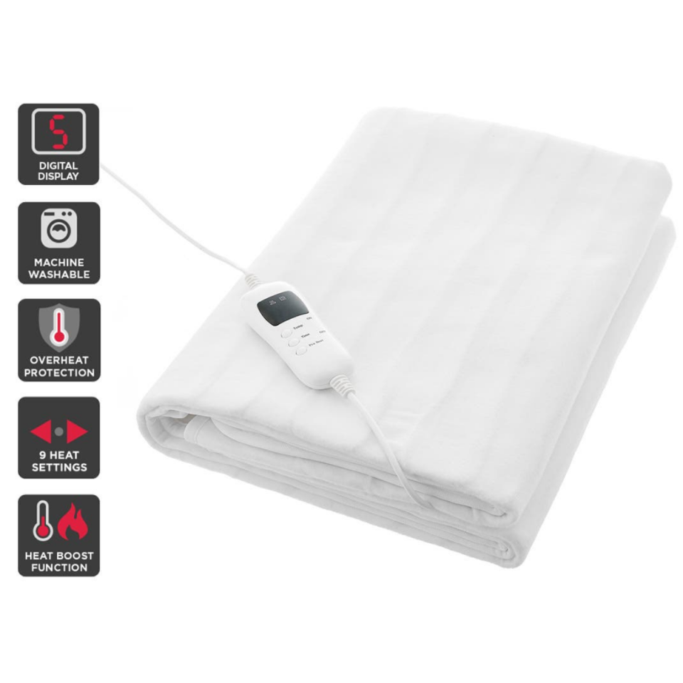 This Ovela Fully Fitted Electric Blanket from Matt Blatt is available in a number of sizes from $29.