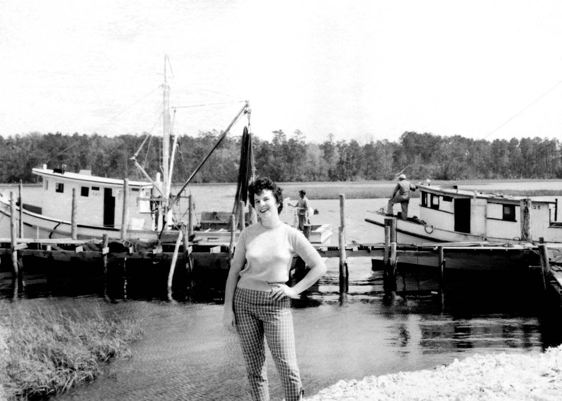 Martha Wilson, photographed along the docks at Calabash, N.C.