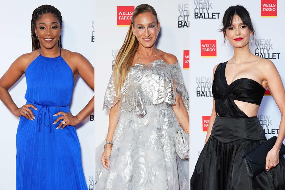 <p>Jared Siskin/Patrick McMullan/getty (3)</p> (L-R) Tiffany Haddish, Sarah Jessica Parker, Nina Dobrev