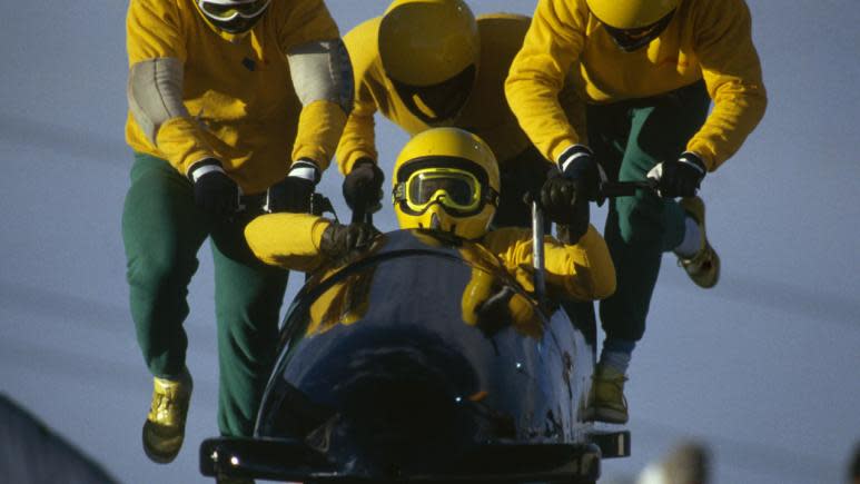 Pushing Jamaican Bobsled