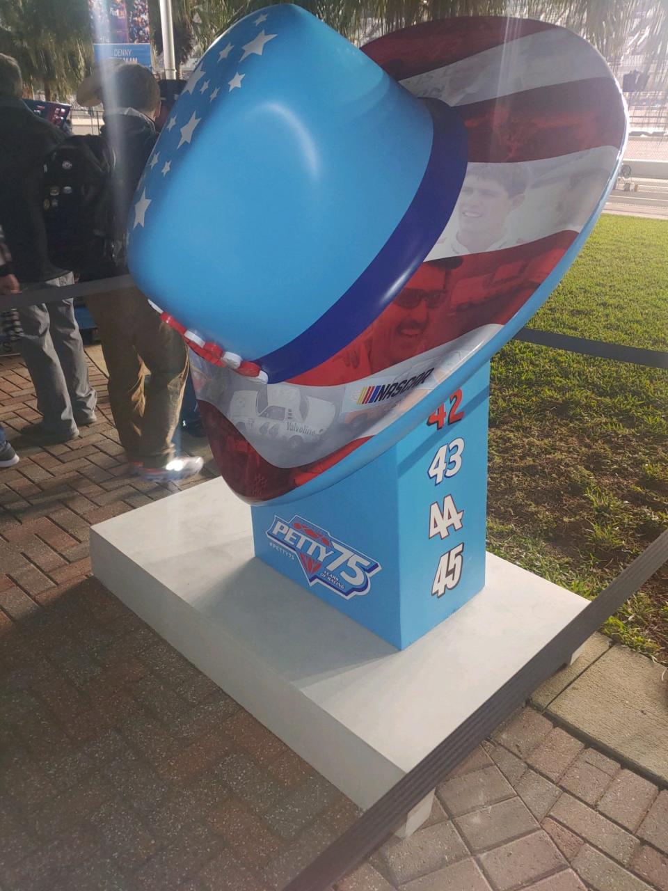 The "King's Hat" display will be in Daytona's Fan Zone throughout the week.