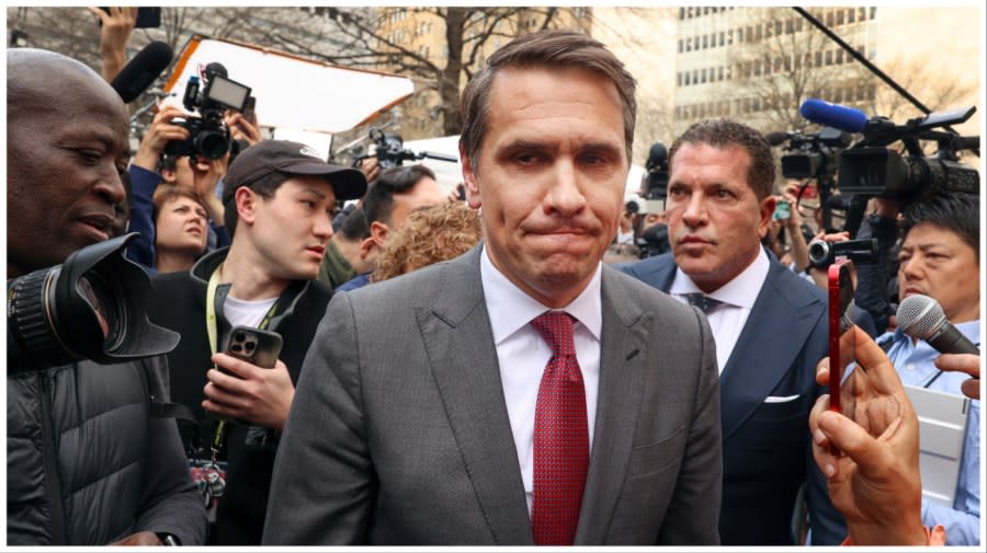 <em><sub>Todd Blanche, defense attorney for former President Trump, leaves Manhattan criminal court April 4 in New York. Trump appeared in a New York City courtroom on charges related to falsifying business records in a hush money investigation, the first president ever to be charged with a crime. (AP Photo/Yuki Iwamura)</sub></em>