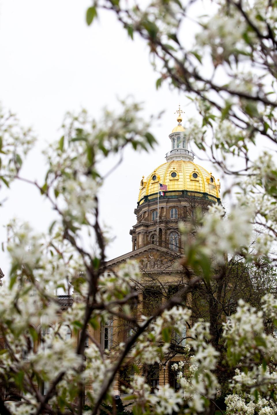 The Iowa State Capitol grounds are a popular place to take photos.