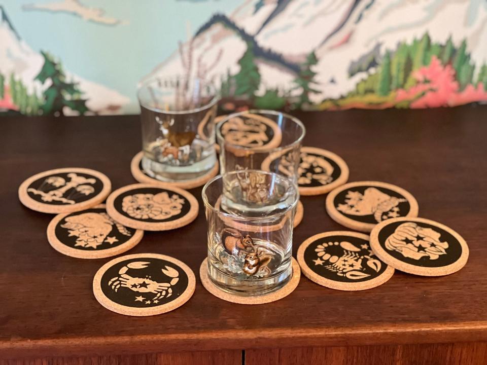 Zodiac coasters are part of the Thrilling home launch. - Credit: Courtesy Thrilling