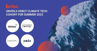Brinc unveils debut Climate Tech cohort for Summer 2023 (PRNewsfoto/Brinc)