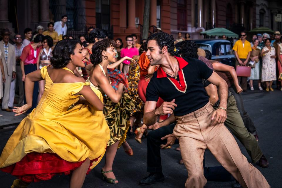 ariana debose as anita, david alvarez as bernardo, west side story