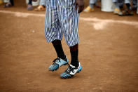 <p>A prisoner warms up before a mock World Cup soccer match at the Kamiti Maximum Security Prison, near Nairobi, Kenya, on June 14, 2018. (Photo: Baz Ratner/Reuters) </p>