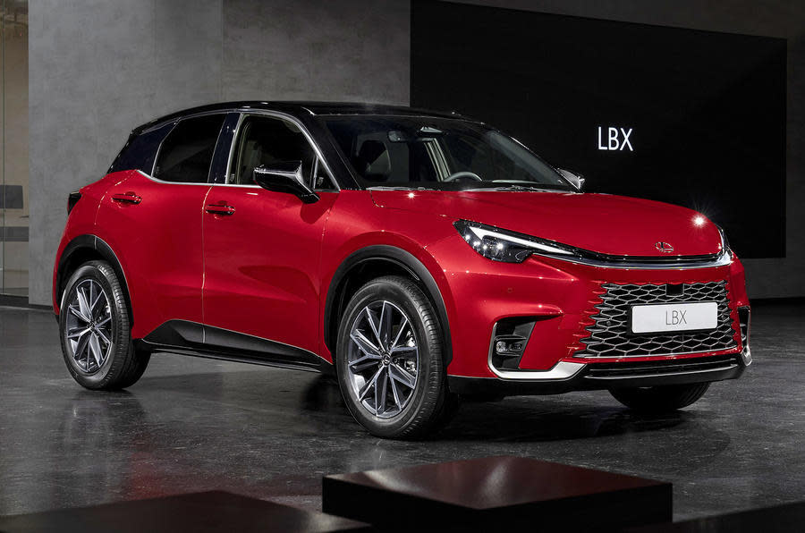 Lexus LBX in studio – front quarter