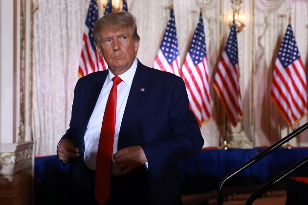 the-donald-turning-its-back.jpg Former U.S. President Donald Trump  Makes An Announcement At His Florida Home - Credit: Joe Raedle/Getty Images