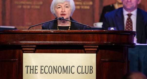 Janet Yellen Addresses The Economic Club Of New York