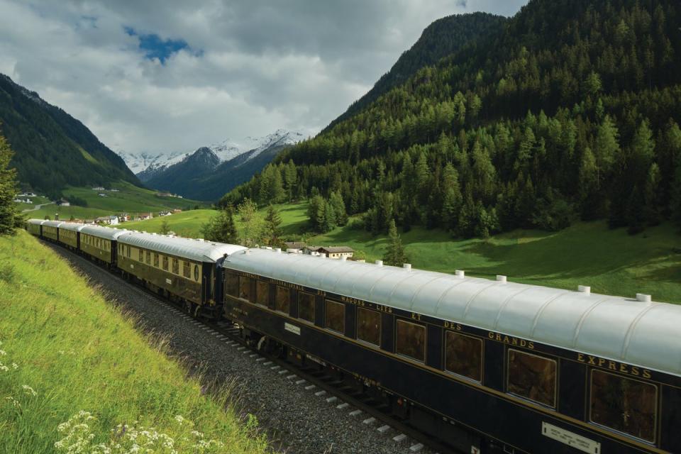 The Venice Simplon-Orient-Express passing through the Brenner Pass, Austria (Belmond)