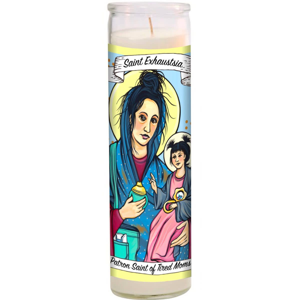 Saint Exhaustia Candle