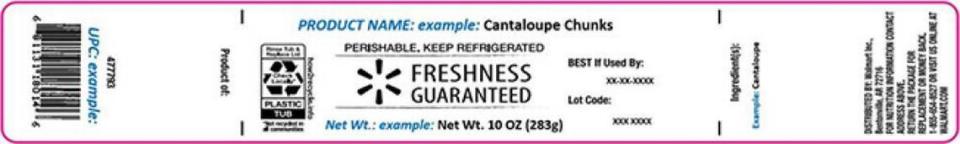 A label for recalled Walmart Freshness Guaranteed Cantaloupe Chunks FDA