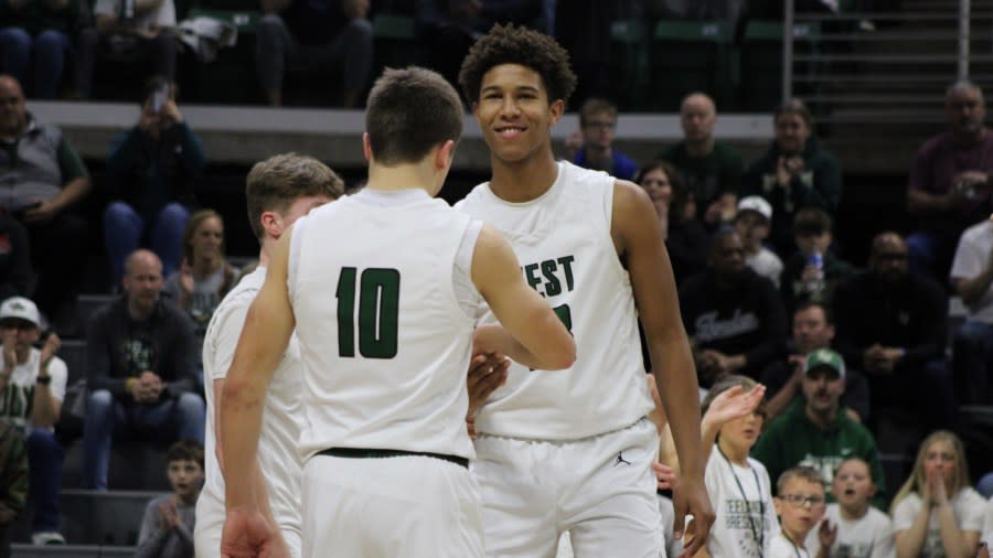 Zeeland West played North Farmington at the Breslin Center on March 15, 2024.