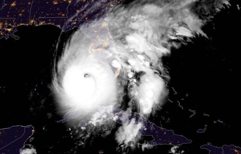 GOES East satellite image as of 4 a.m. Sept. 28, 20220 of Hurricane Ian.