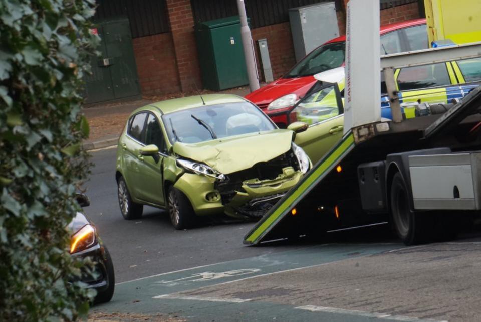 Bournemouth Echo: Crash in Manor Road