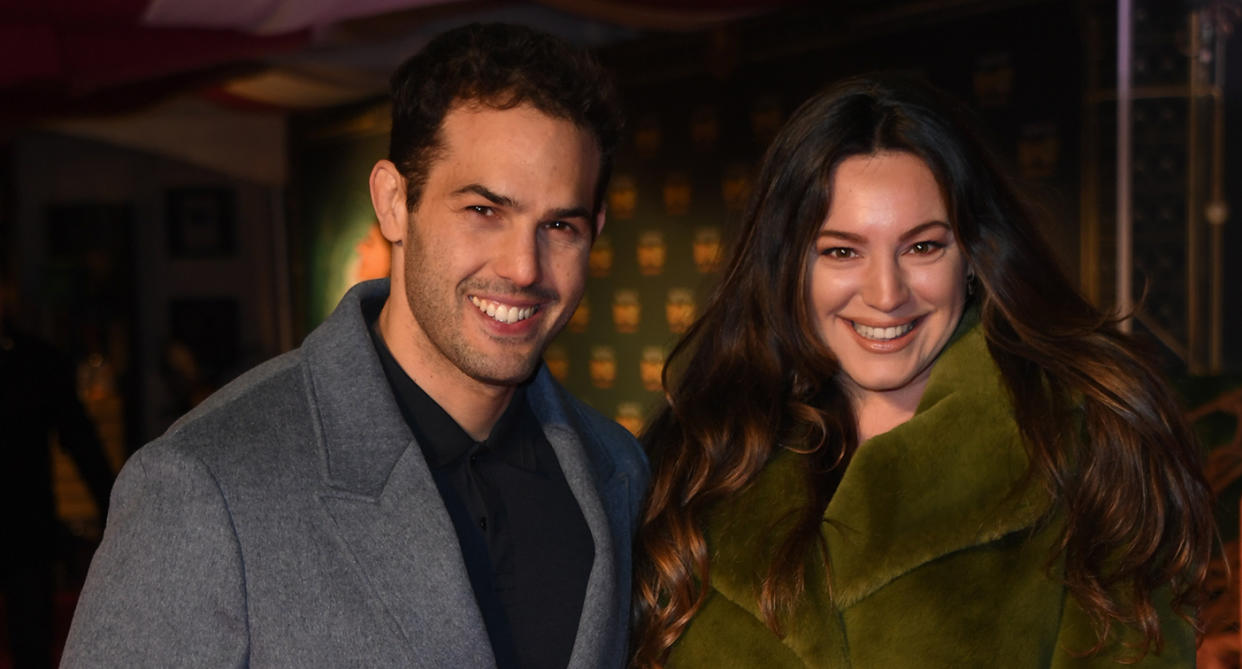 Jeremy Parisi and Kelly Brook's wedding was hit by a downpour. (Getty)