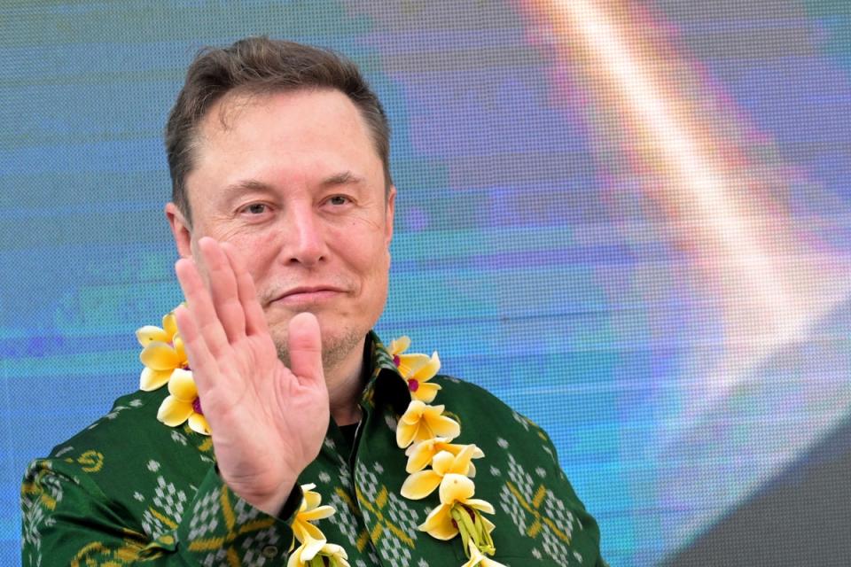 Tech billionaire Elon Musk on Indonesia’s resort island of Bali on 19 May, 2024 (Getty Images)