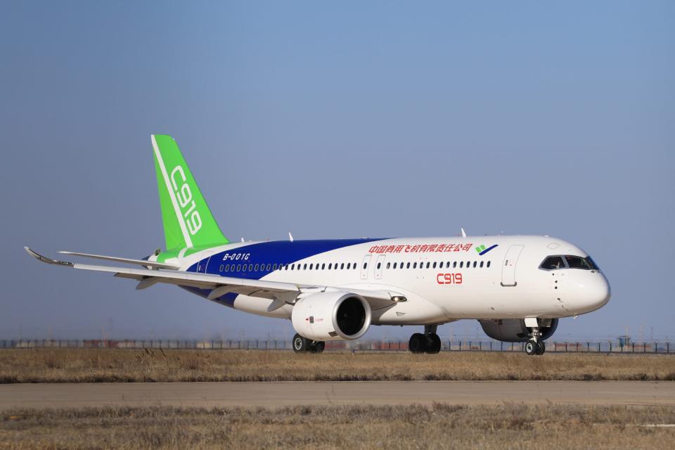 Soll nun später zugelassen werden als gedacht: Der C919 des chinesischen Herstellers "Comac". 