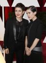 Oscar performers Tegan (L) and Sara at arrive to the 87th Academy Awards in Hollywood, California February 22, 2015. REUTERS/Lucas Jackson (UNITED STATES TAGS:ENTERTAINMENT) (OSCARS-ARRIVALS)