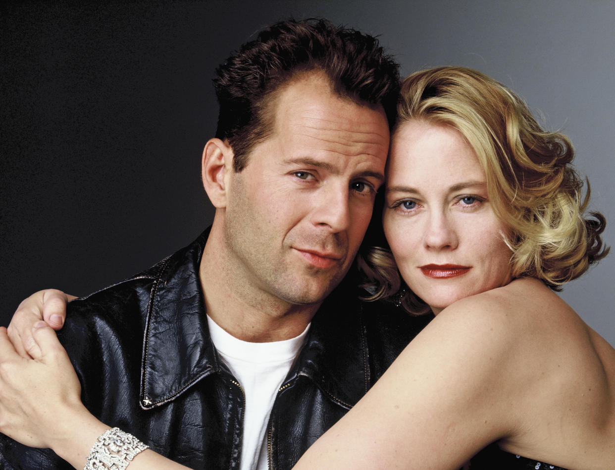 UNITED STATES - DECEMBER 10:  MOONLIGHTING - Gallery - Season Five - 12/10/1988, Bruce Willis (David), Cybill Shepherd (Maddie) ,  (Photo by ABC Photo Archives/Disney General Entertainment Content via Getty Images)
