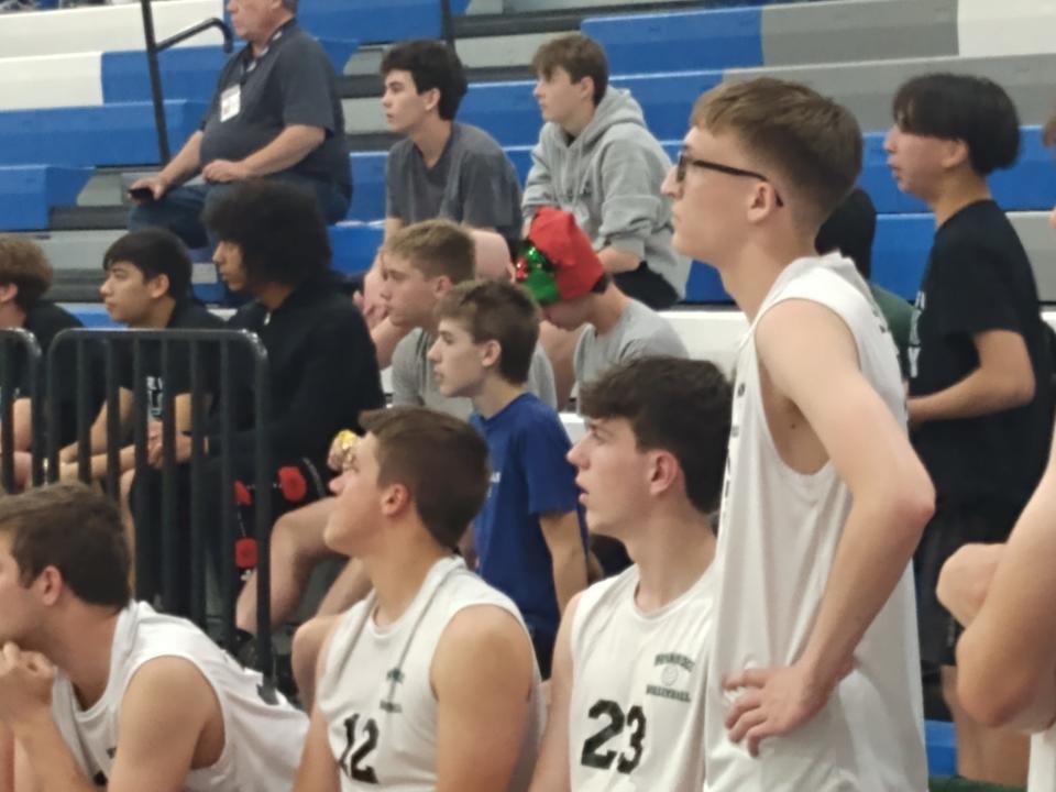 Pennridge senior Gavin Stayer watches his team during the Rams' PIAA District One Class 3A title match against Upper Dublin.