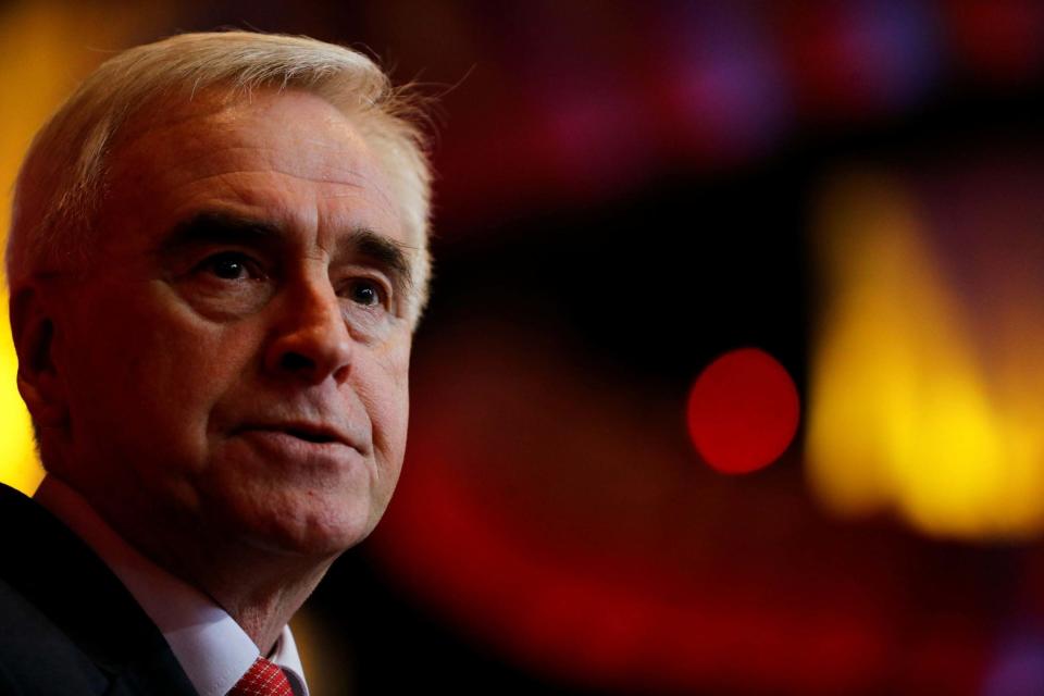 Shadow Chancellor John McDonnell: REUTERS