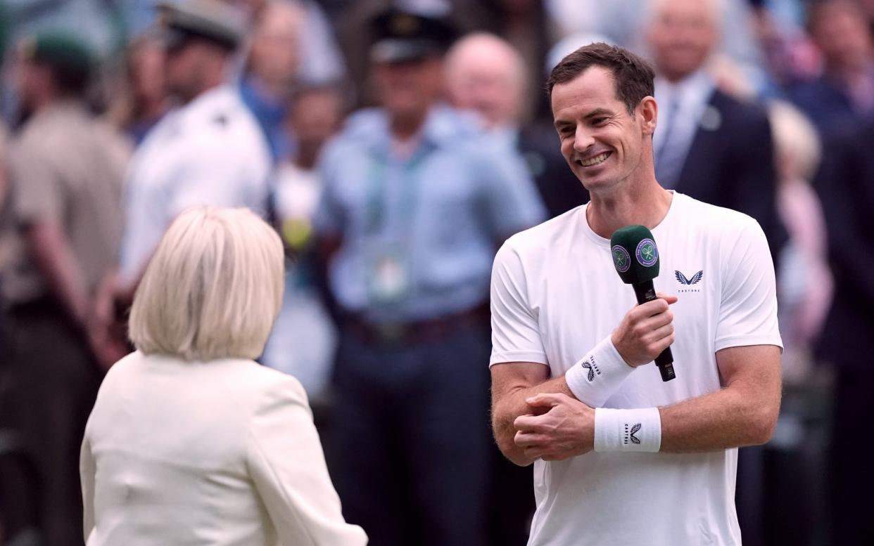 Sue Barker interviews Andy Murray