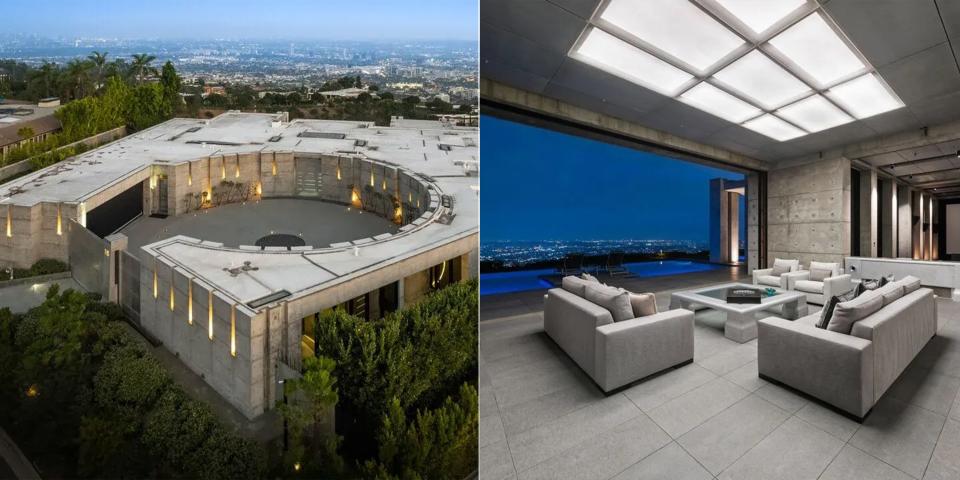 Side by side of Oakley's founder, James Jannard's Beverly Hills cement compound.