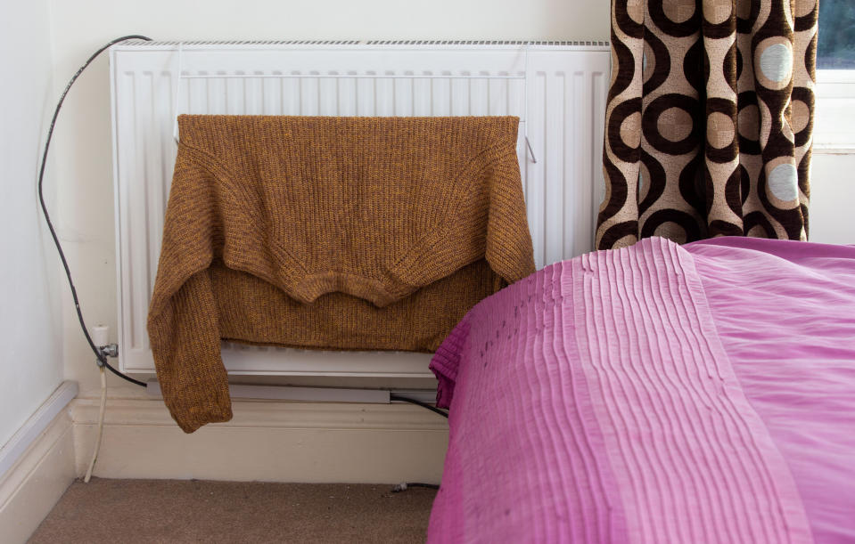 Using an airer near a radiator can dry clothes and bedding out faster. (EDF)