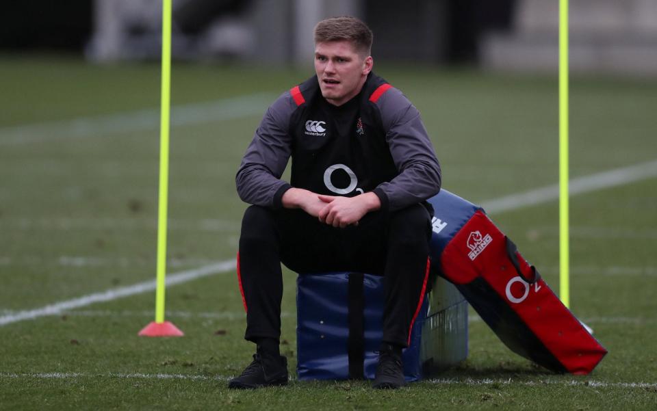 Owen Farrell has been unable to take part in full England training since the victory over Wales but is expected to resume contact on Thursday and be fit for the Calcutta Cup - Action Images via Reuters