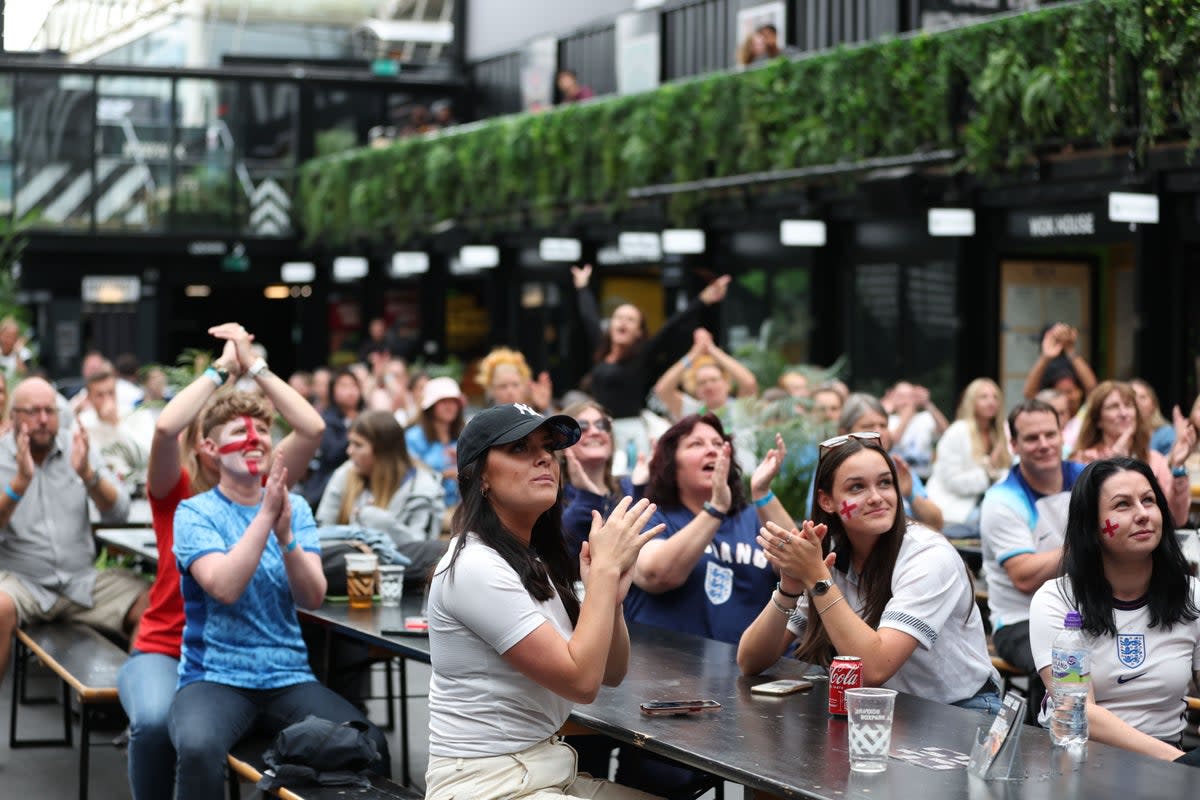 Is it coming home? England fans watch the FIFA Women’s World Cup 2023 at BOXPARK Croydon (PA Wire)