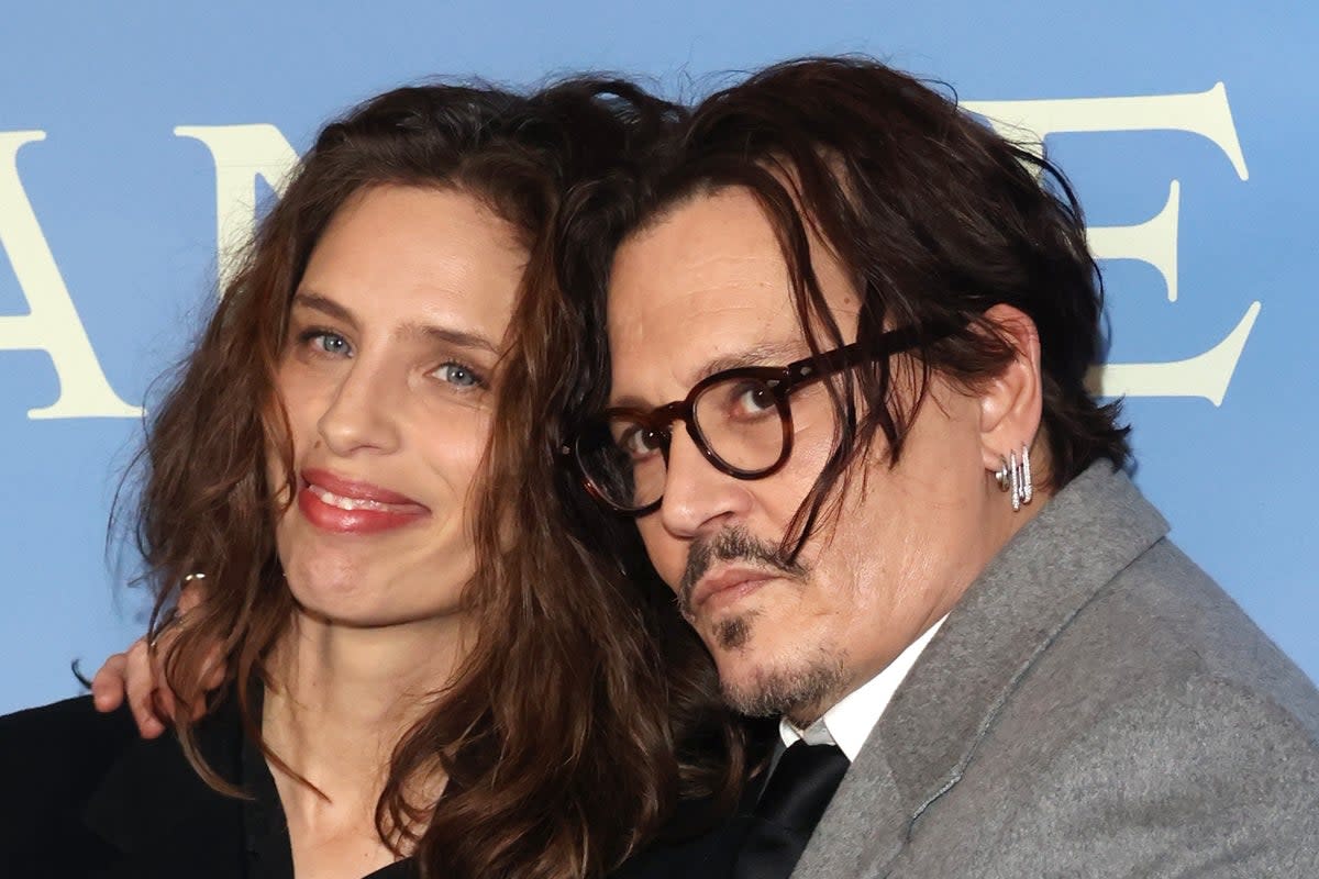 Maïwenn and Johnny Depp at the British premiere of ‘Jeanne du Barry’ (Neil P. Mockford/Getty Images)
