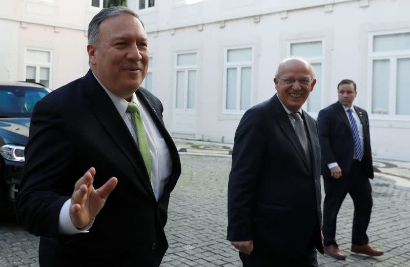 FILE PHOTO: U.S. Secretary of State Pompeo meets with Portugal's FM Santos Silva in Lisbon