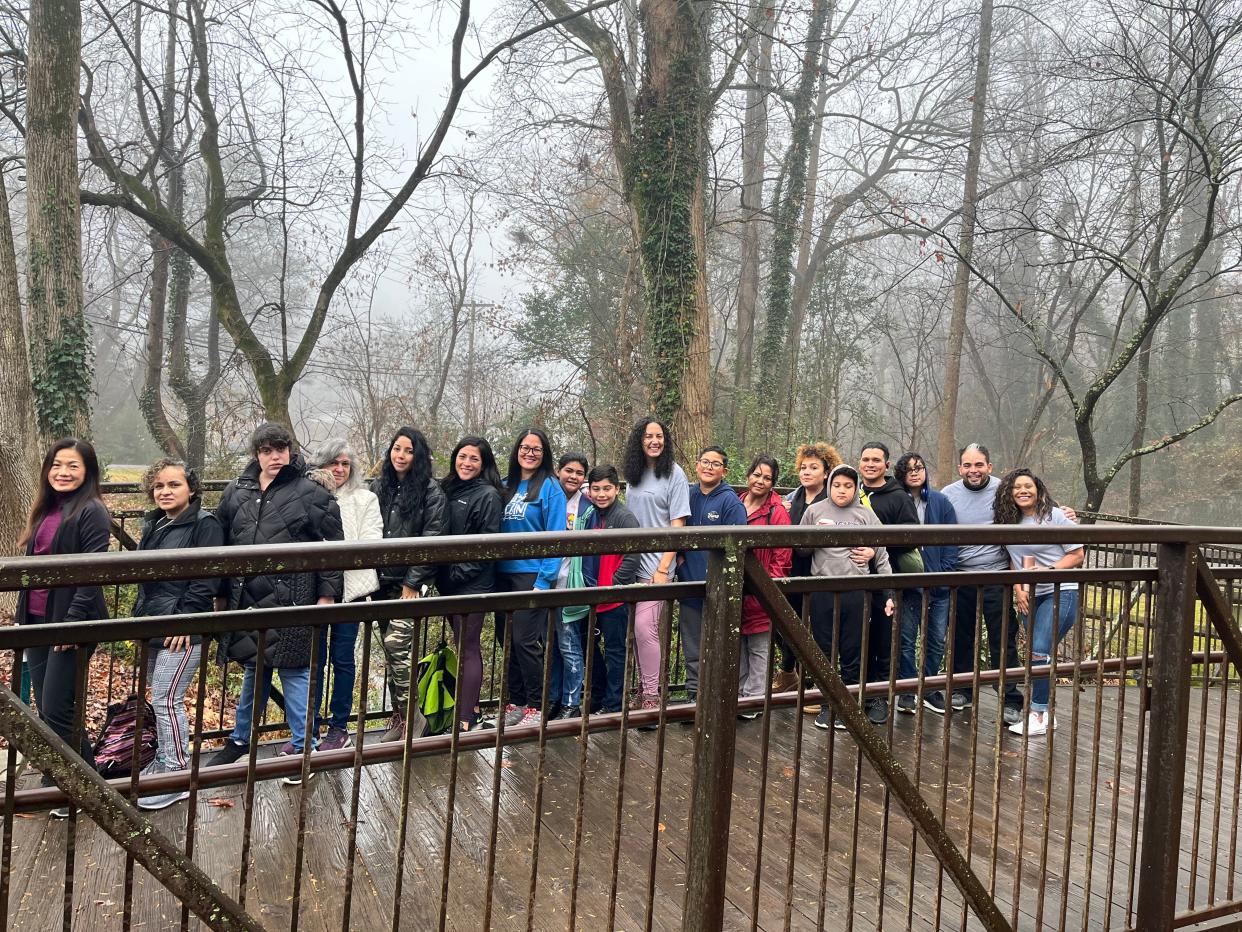 Members of the "Latinos Adventureros en las Carolinas," hiking group is made out of residents throughout North Carolina who come together to go on hiking trips. The group was started by Gaston County resident Vivianette Ortiz and Burke County resident Sandra Aguirre. The name of the group translates to "Adventurous Latinos in the Carolinas," and has more than 400 members.