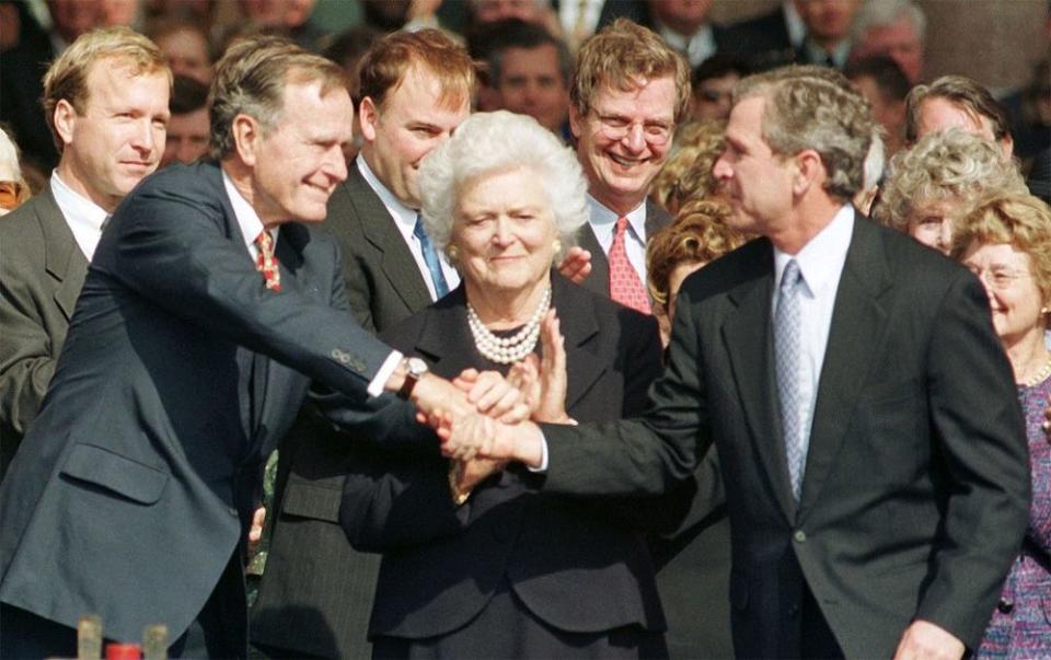 George H.W. Bush, Barbara Bush and George W. Bush