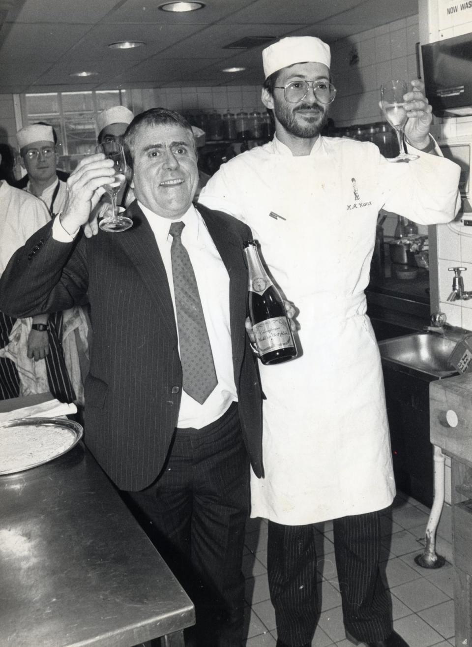 Michel, right, with dad Albert (Rex)