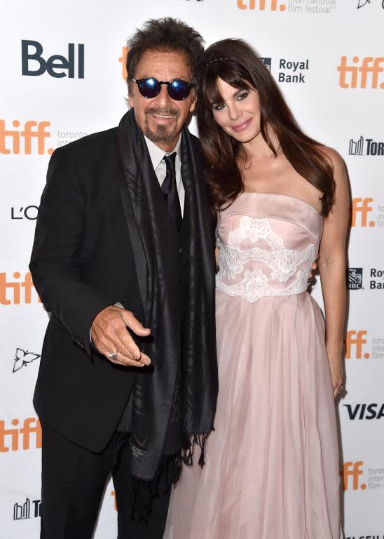 Al Pacino and Lucila Sola attend 'The Humbling' premiere during the Toronto International Film Festival, at The Elgin, on September 4, 2014