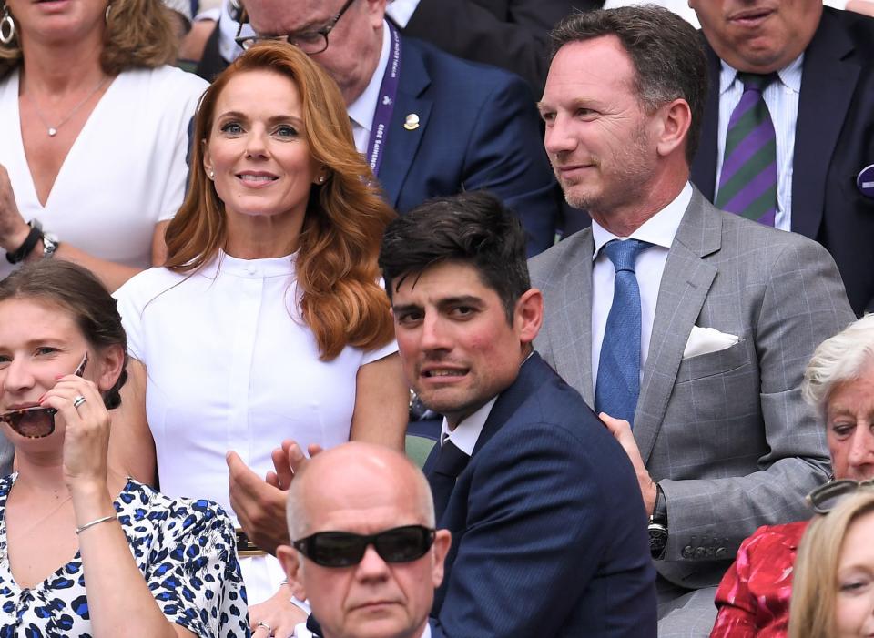 Geri Halliwell, Christian Horner & Alastair Cook